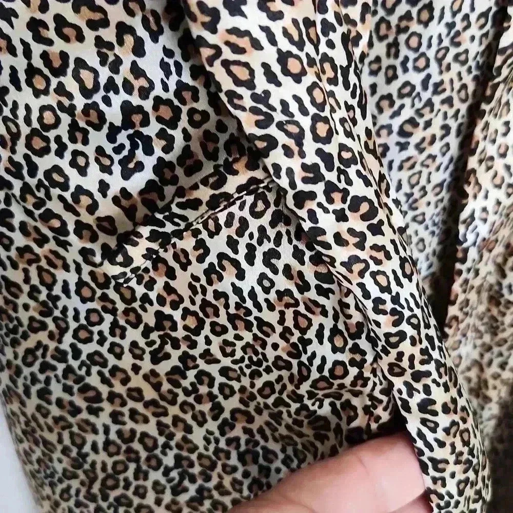 Inner Most Kimono Robe Nightgown Leopard  Print Size M - Picture 7 of 8